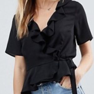 Wrap Top with Ruffles